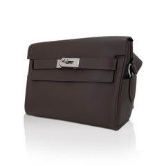 Kelly Messenger 25 Bag Ecorce Evercolor Leather with Palladium Hardware