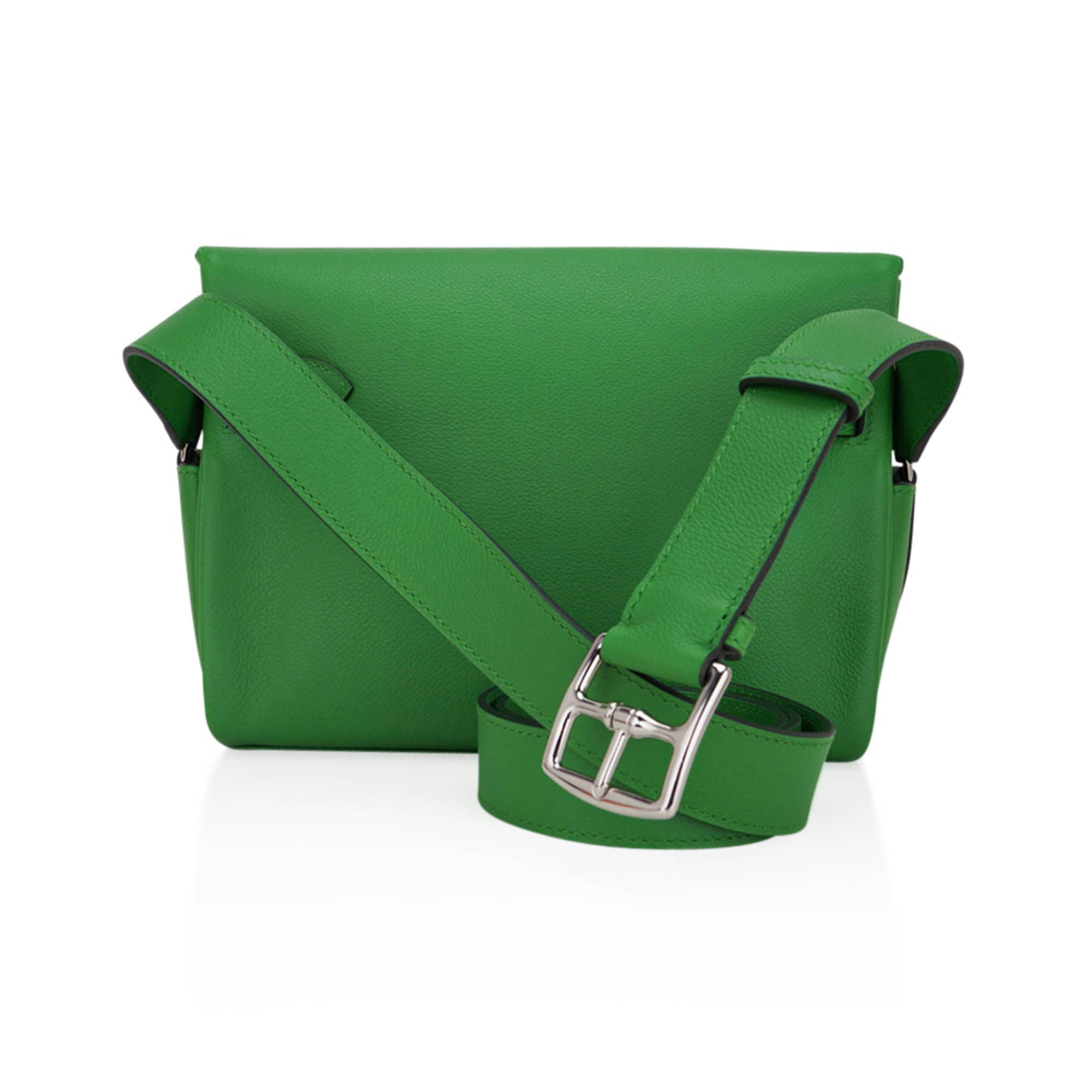 Kelly Messenger 25 Bag Vert Yucca Evercolor Leather with Palladium Hardware