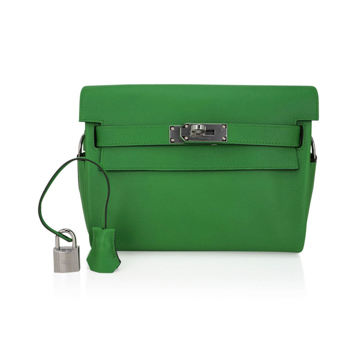 Kelly Messenger 25 Bag Vert Yucca Evercolor Leather with Palladium Hardware