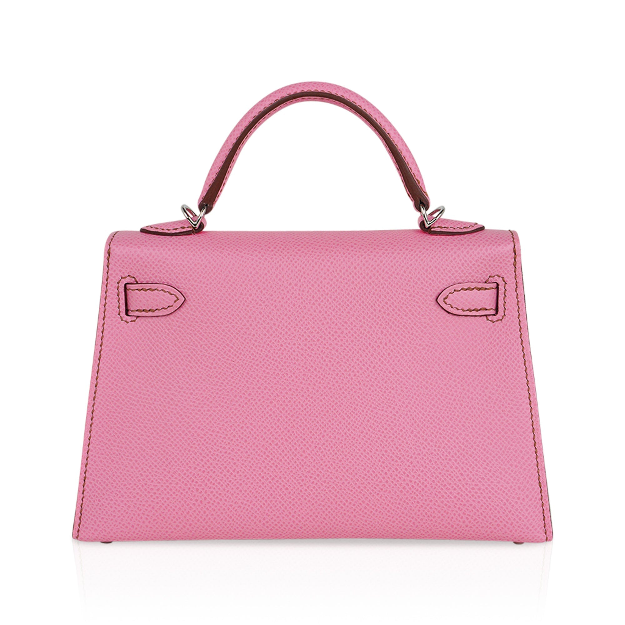 Mini Kelly 20 Sellier Bag in 5P Pink Bubblegum Epsom Leather with Palladium Hardware