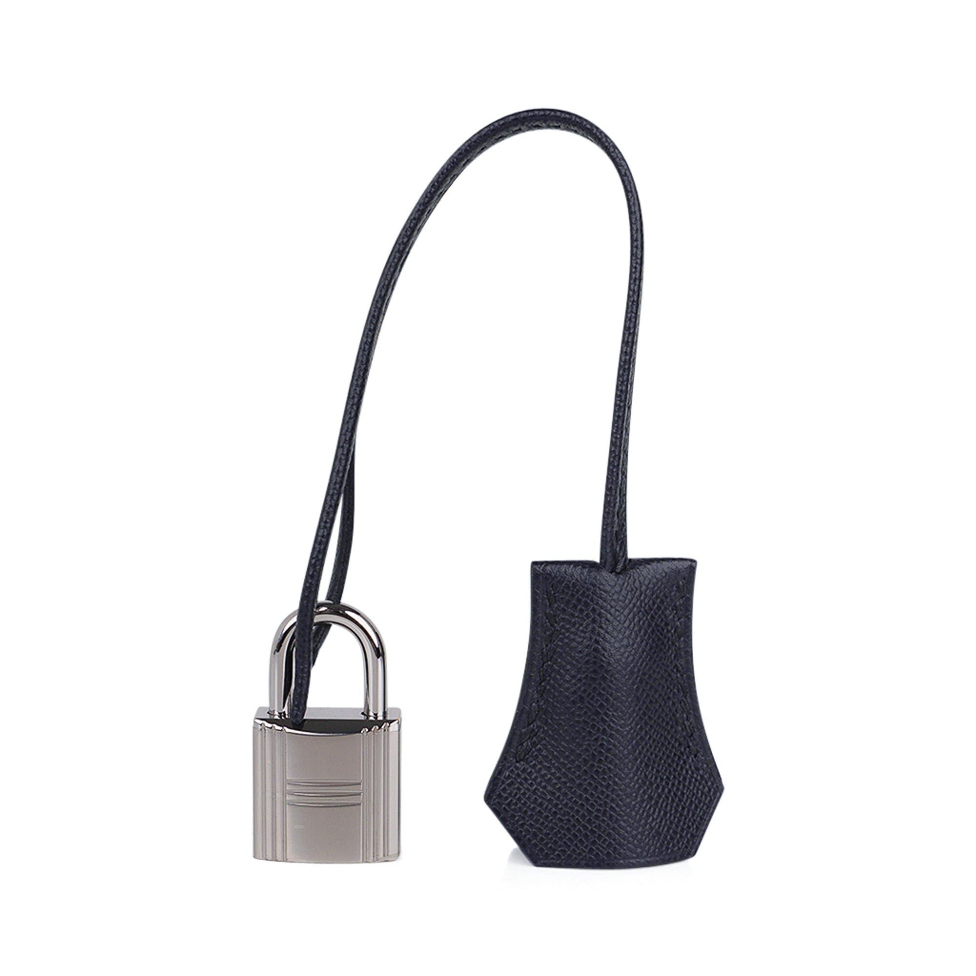 Verso Kelly Sellier 25 Bag Bleu de Minuit & Etrusque Veau Madame Leather with Palladium Hardware