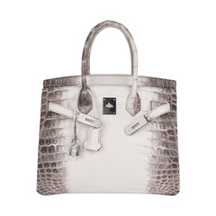 Birkin 30 Bag Diamond Himalaya Blanc Matte Niloticus Crocodile with 18k White Gold Hardware