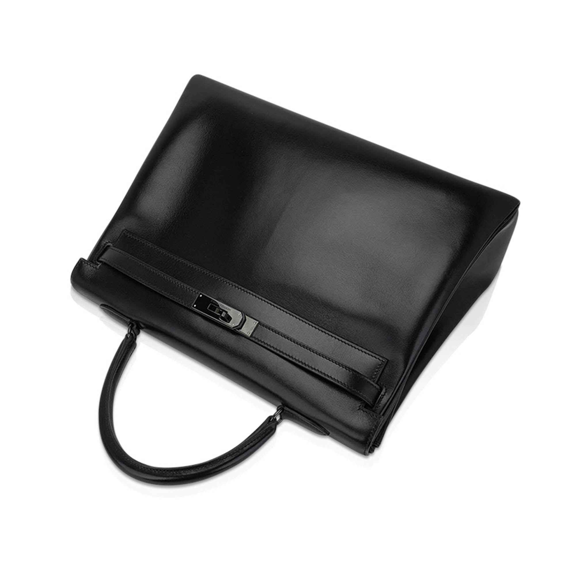 Limited Edition Kelly 32 Bag So Black Box Leather