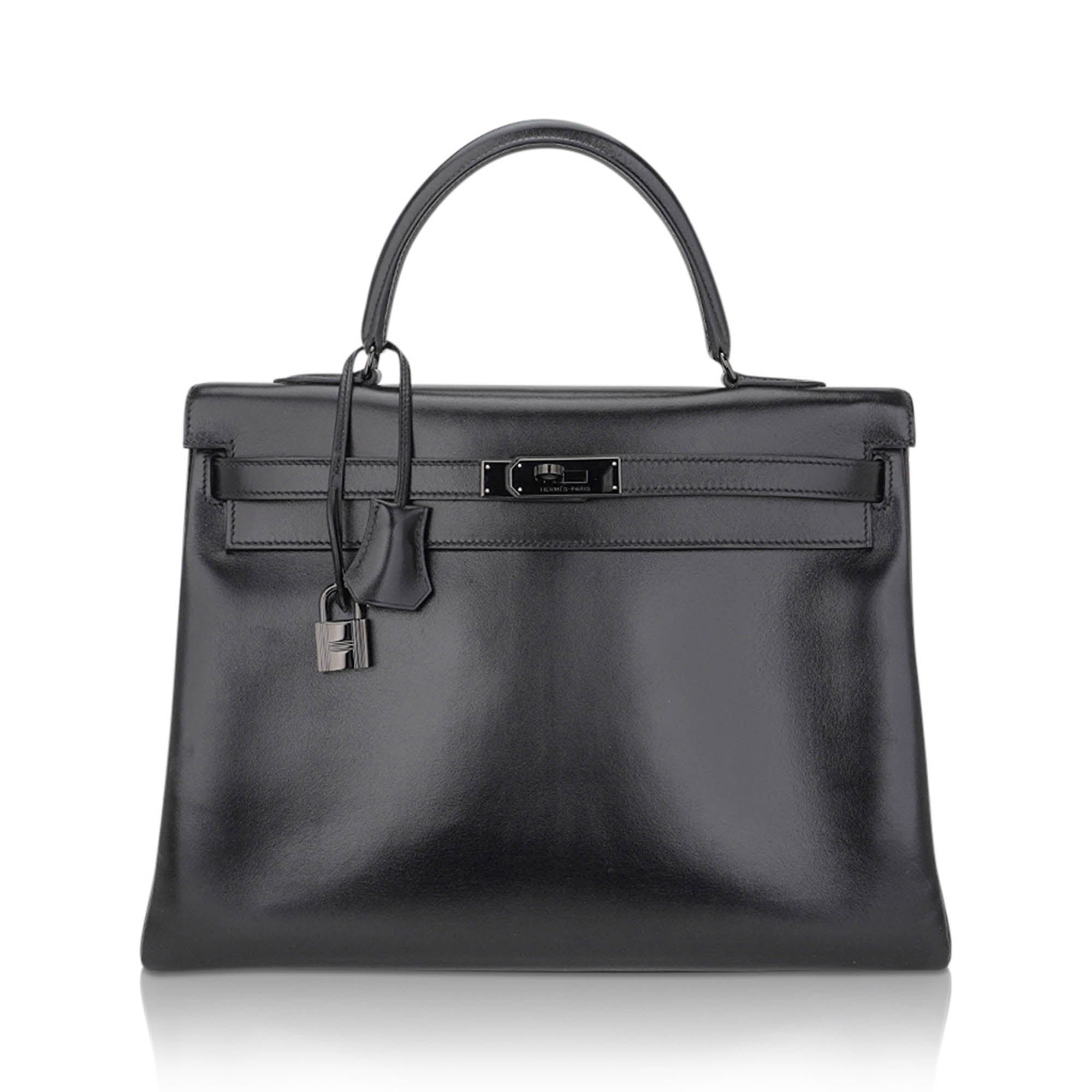 Limited Edition Kelly 32 Bag So Black Box Leather