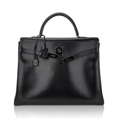 Limited Edition Kelly 32 Bag So Black Box Leather