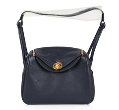 Lindy 26 Bag Blue Nuit Clemence Gold Hardware