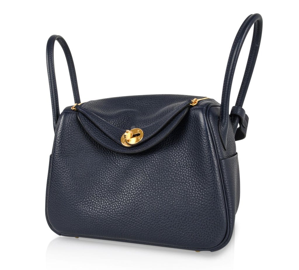 Lindy 26 Bag Blue Nuit Clemence Gold Hardware