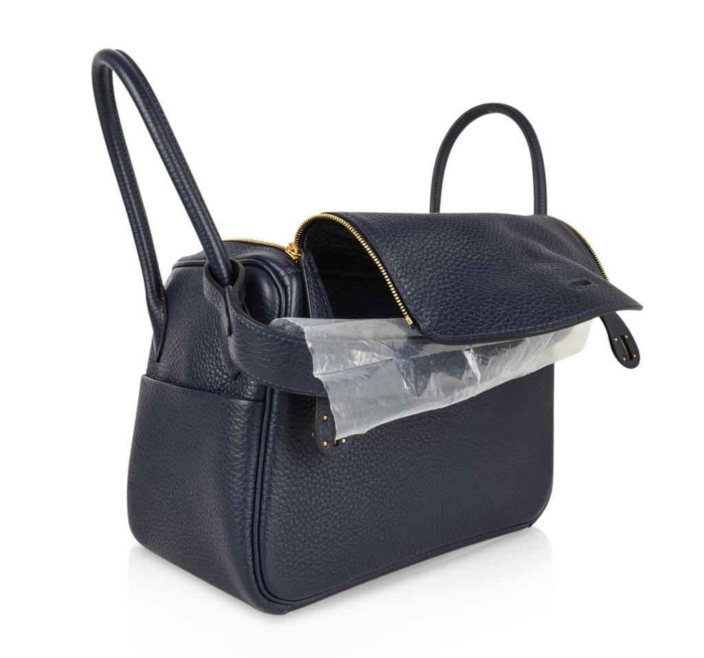 Lindy 26 Bag Blue Nuit Clemence Gold Hardware