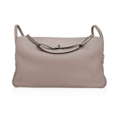 Lindy 45 Bag Gris Tourterelle Clemence Leather with Palladium Hardware