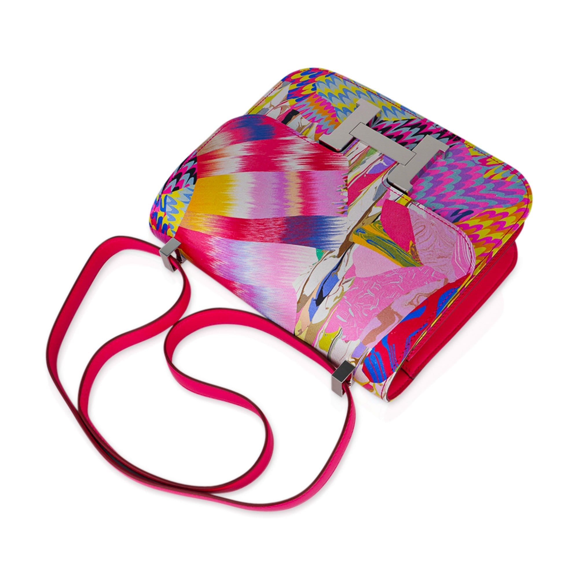 Limited Edition Constance Bag 24 Marble Silk with Palladium Hardware