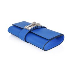Medor Clutch Bag Blue Hydra Palladium Hardware New