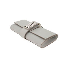 Medor 23 Clutch Bag Gris PerleTadelakt Leather with Palladium Hardware