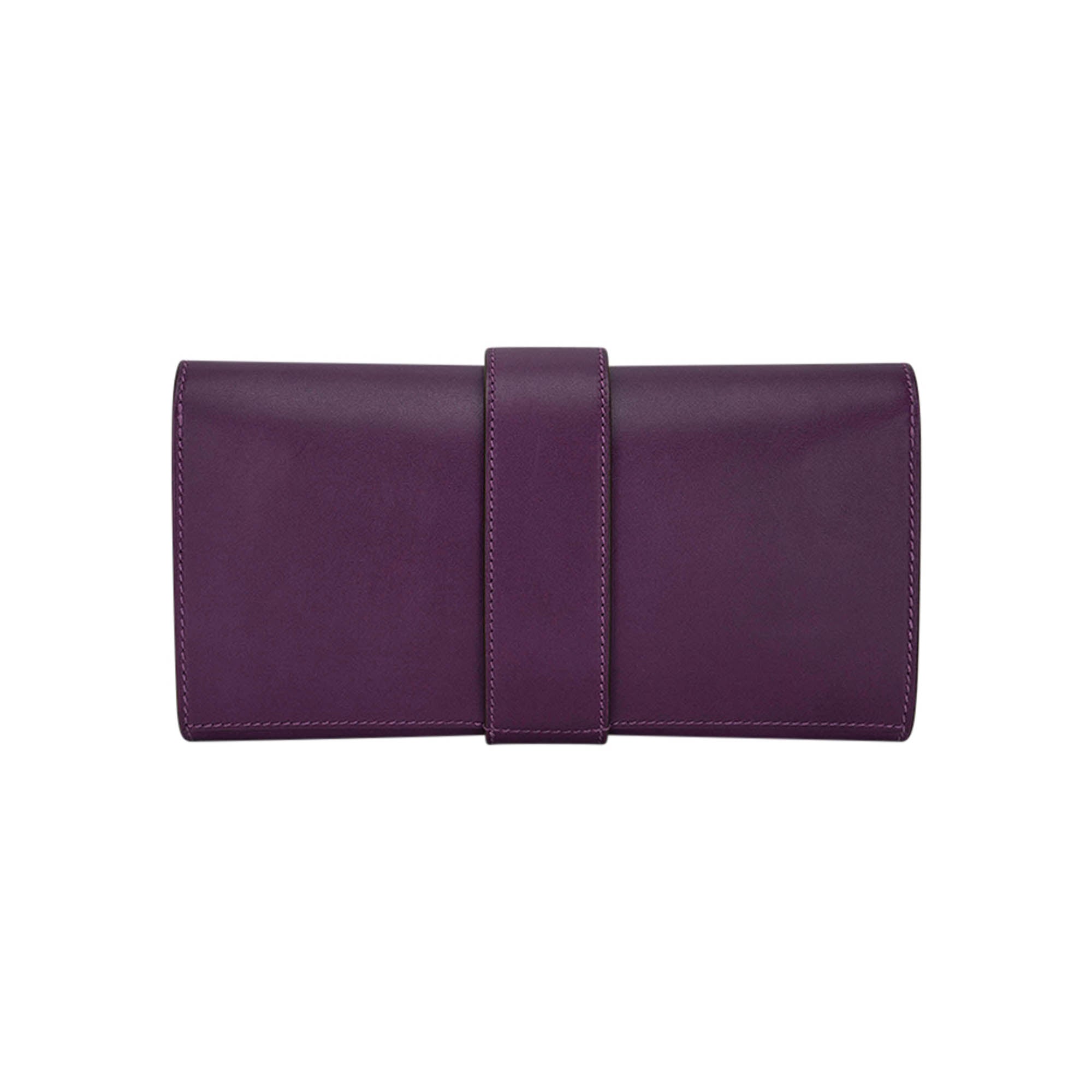 Medor 23 Clutch Bag Raisin Tadelakt Leather with Palladium Hardware