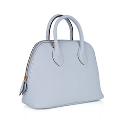 Mini Bolide 1923 Bleu Brume 25 Bag Evercolor Leather Gold Hardware Gold Hardware