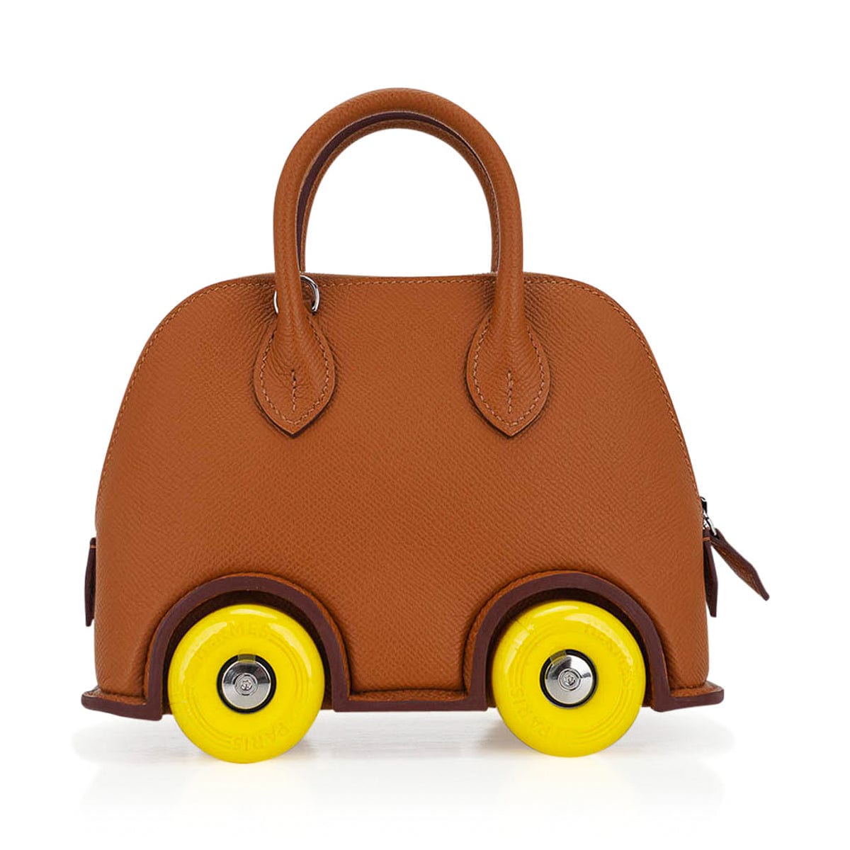 Limited Edition Mini Bolide 1923 Bag On Wheels Gold Togo Leather with Palladium Hardware