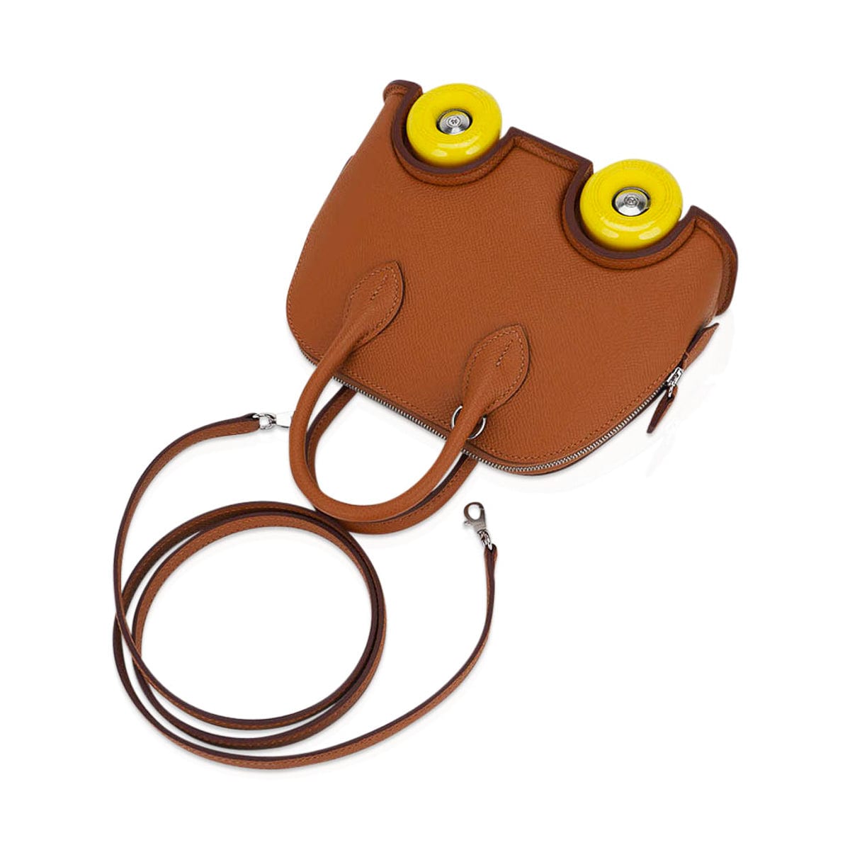 Limited Edition Mini Bolide 1923 Bag On Wheels Gold Togo Leather with Palladium Hardware