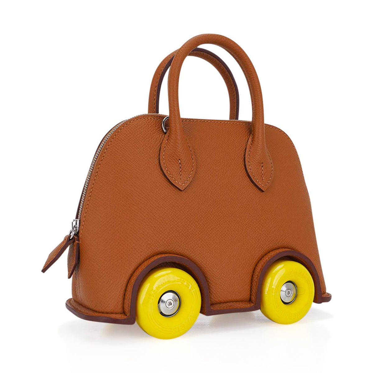 Limited Edition Mini Bolide 1923 Bag On Wheels Gold Togo Leather with Palladium Hardware