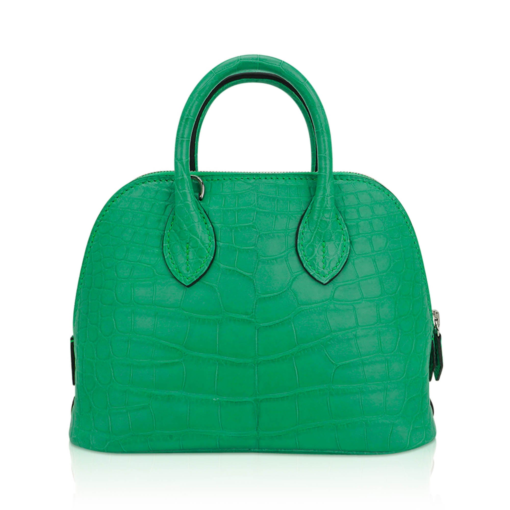 Mini Bolide 1923 Bag Vert Comics Matte Alligator with Palladium Hardware