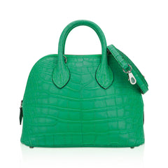 Mini Bolide 1923 Bag Vert Comics Matte Alligator with Palladium Hardware
