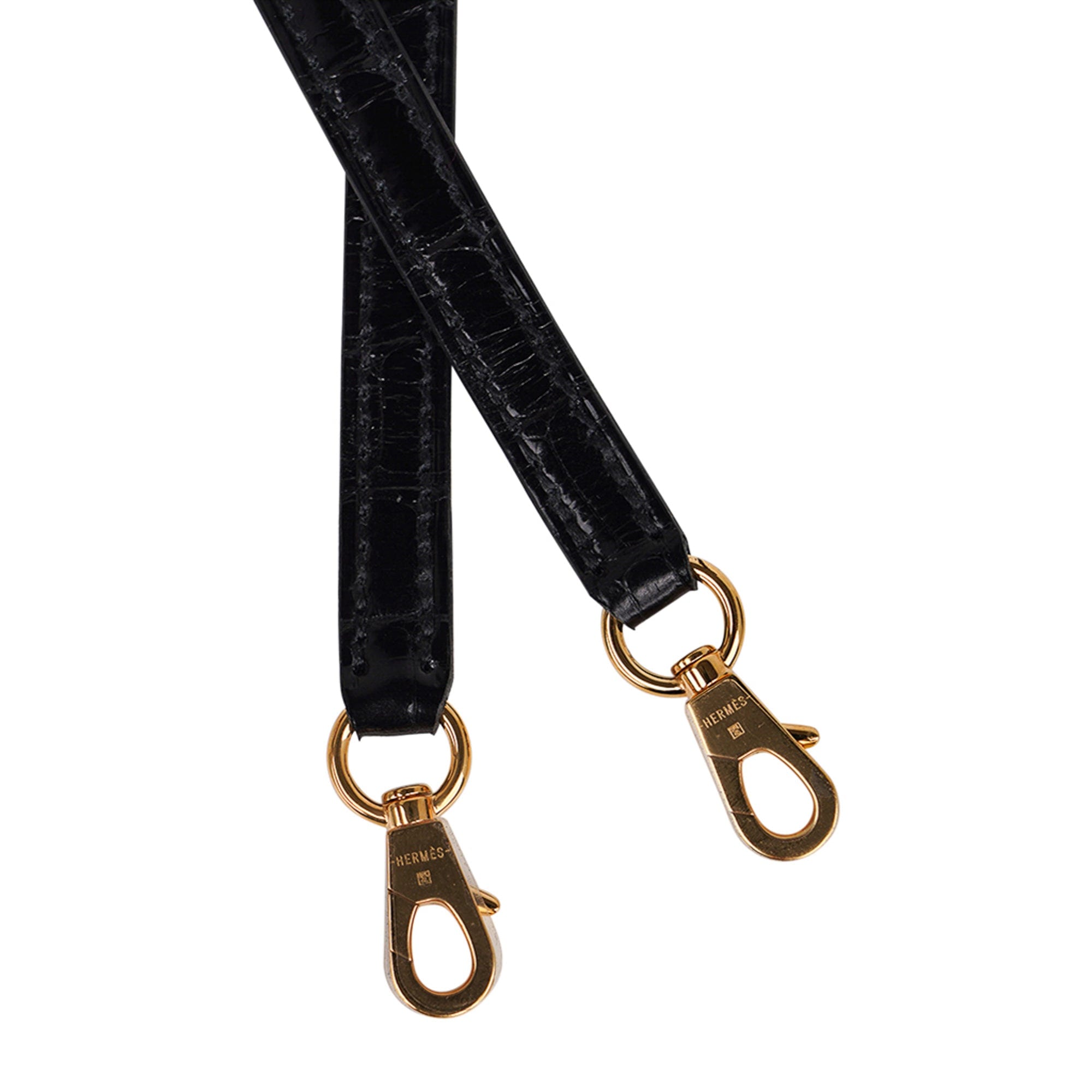 Kelly 20 Mini Sellier Bag Black Alligator Gold Hardware