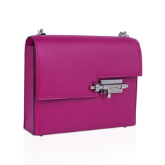 Mini Verrou Chaine Bag Rose Pourpre Chevre Leather