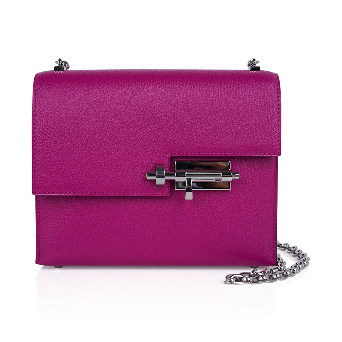 Mini Verrou Chaine Bag Rose Pourpre Chevre Leather