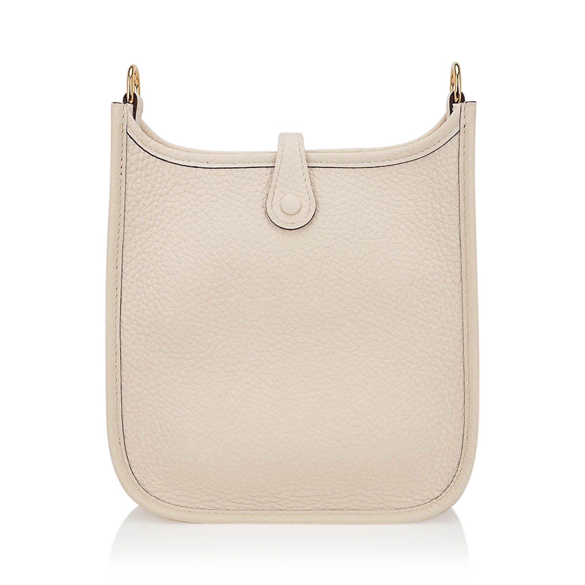 Mini Evelyne TPM Bag Nata Clemence Leather with Gold Hardware