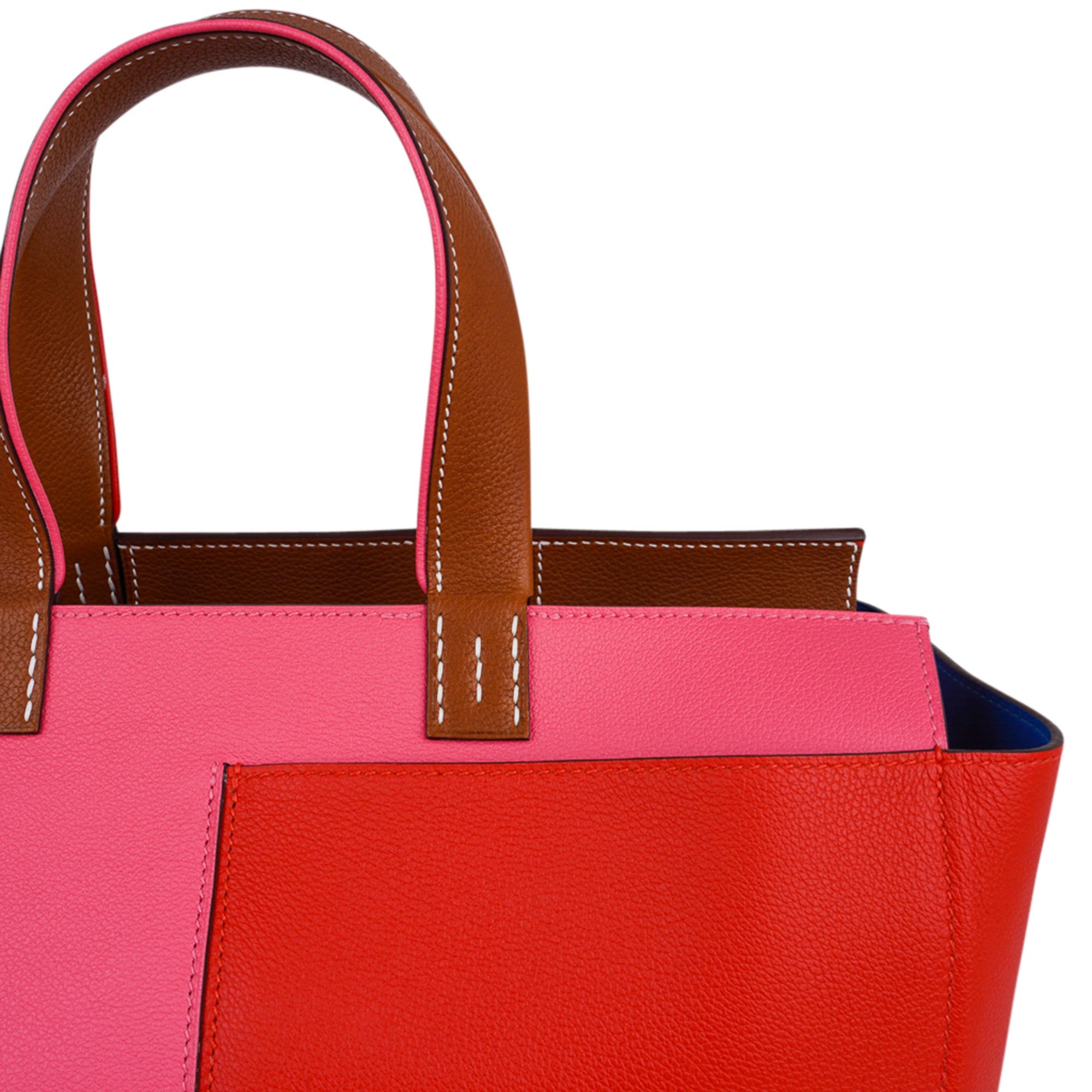 Bag Necto 34 Evercolor Rose Azalee / Capucine Fauve Palladium Tote New