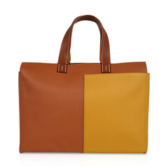 Bag Necto 34 Evercolor Toffee /  Jaune Ambre Palladium Tote New