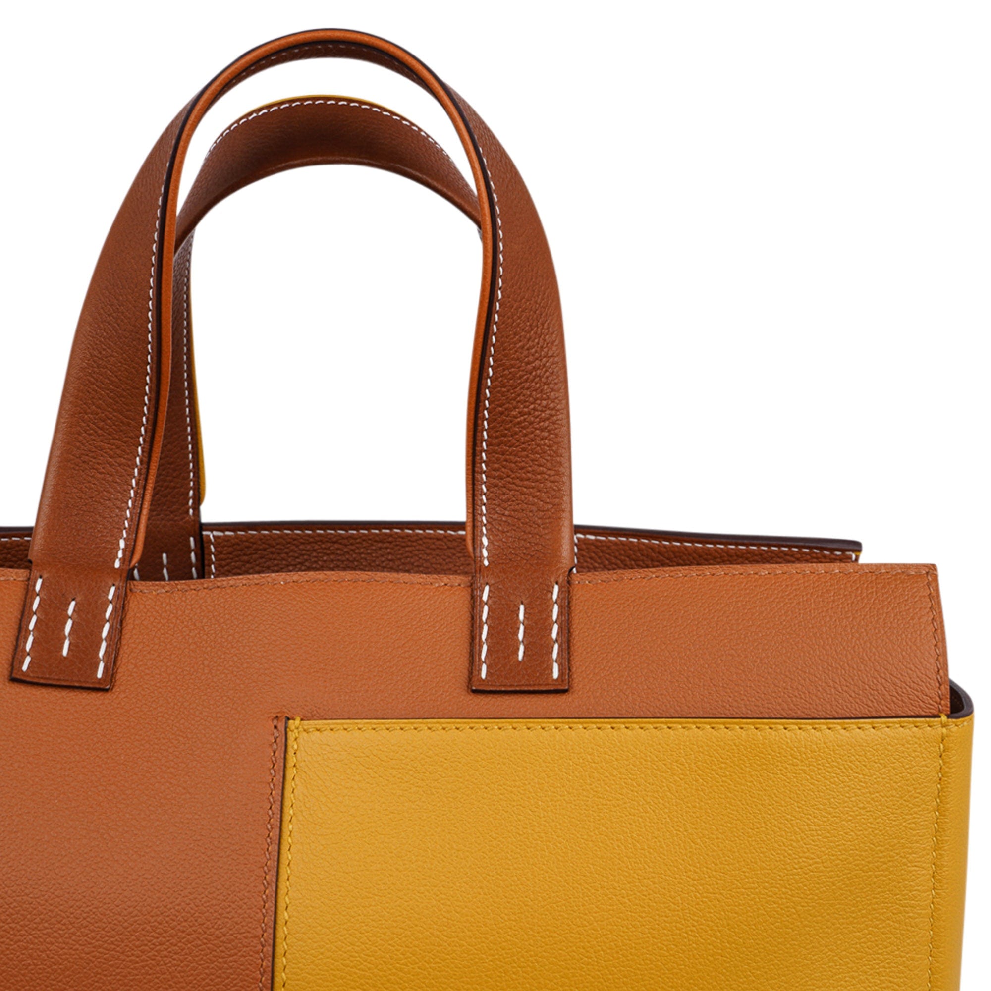 Bag Necto 34 Evercolor Toffee /  Jaune Ambre Palladium Tote New