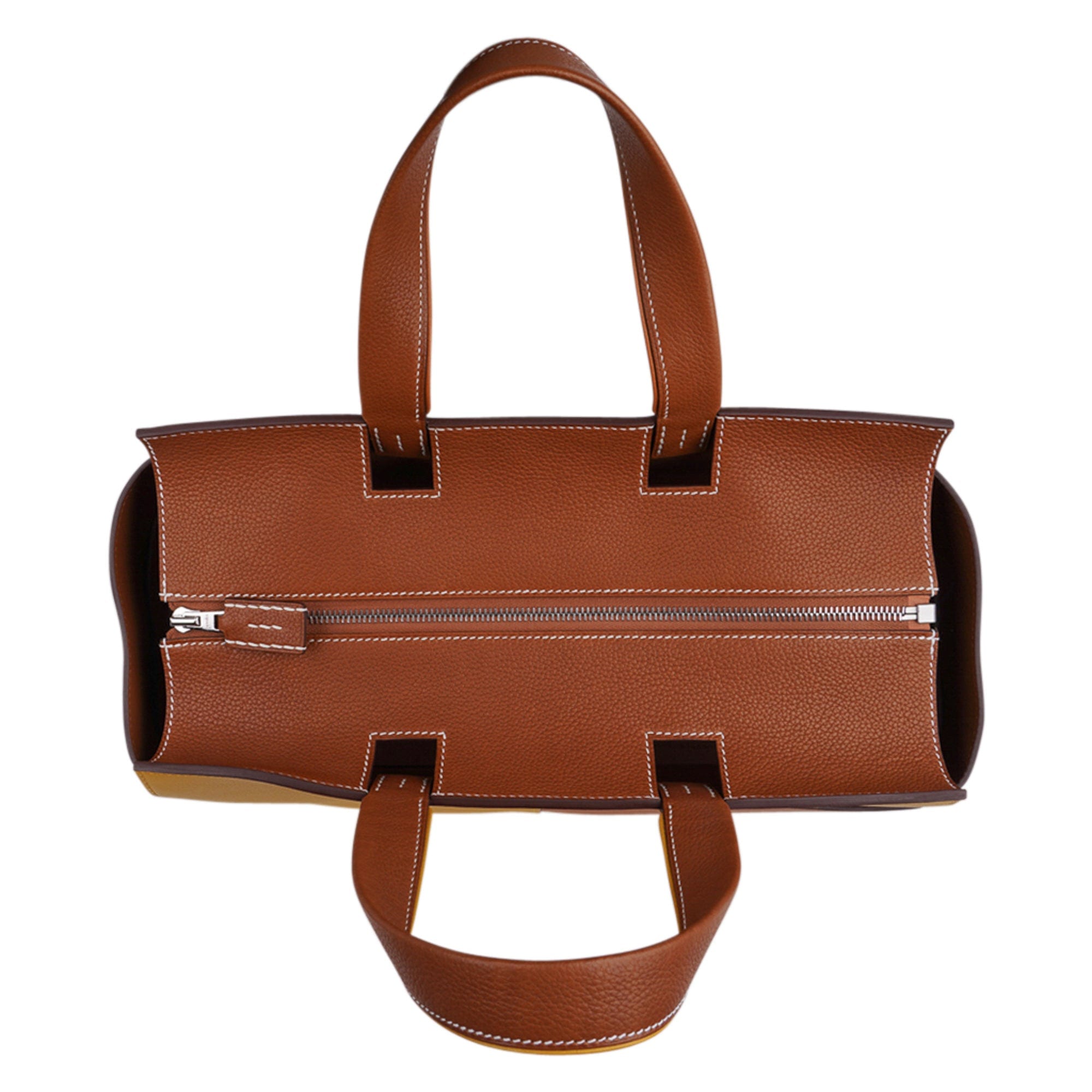 Bag Necto 34 Evercolor Toffee /  Jaune Ambre Palladium Tote New