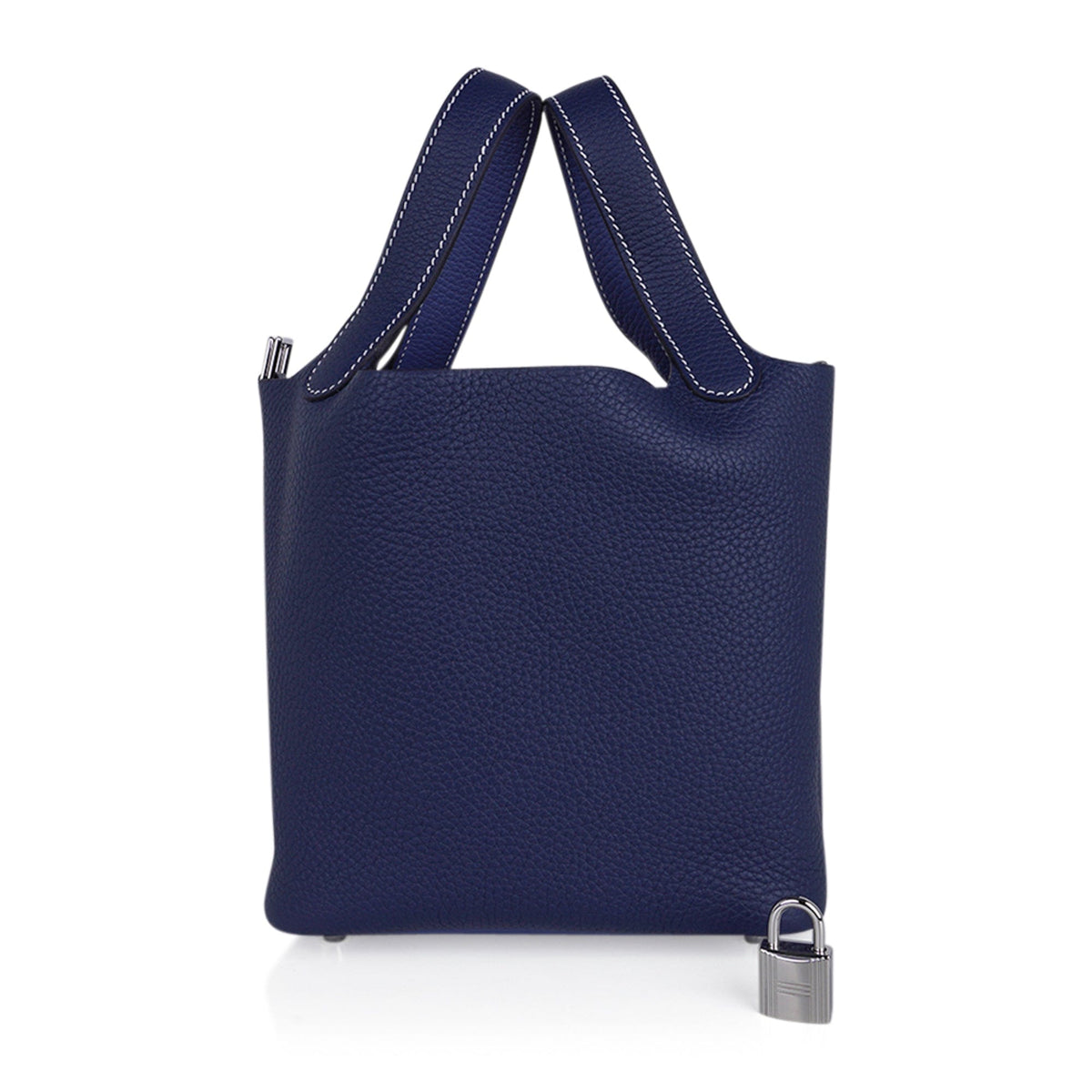 Picotin Eclat Lock 18 Bag Blue Sapphire and Blue Brighton with Palladium Hardware