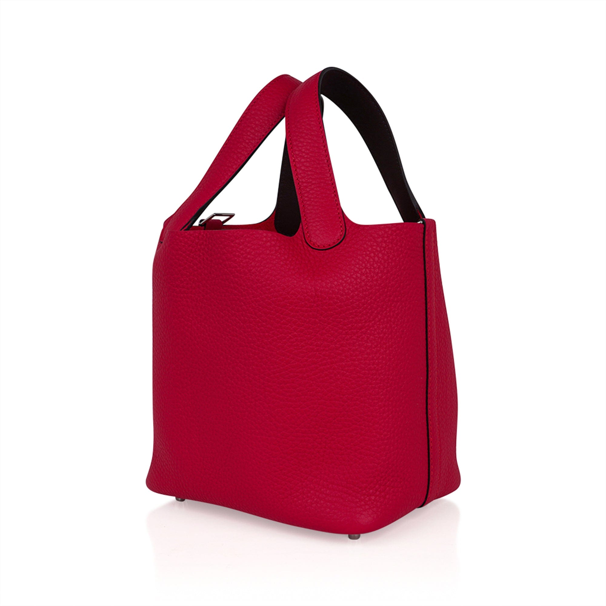Picotin Eclat Lock 18 Bag Framboise / Rouge Sellier Tote Bag