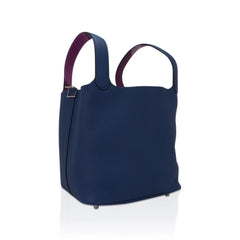 Picotin Lock Eclat 22 Bag Deep Blue Anemone Clemence Palladium