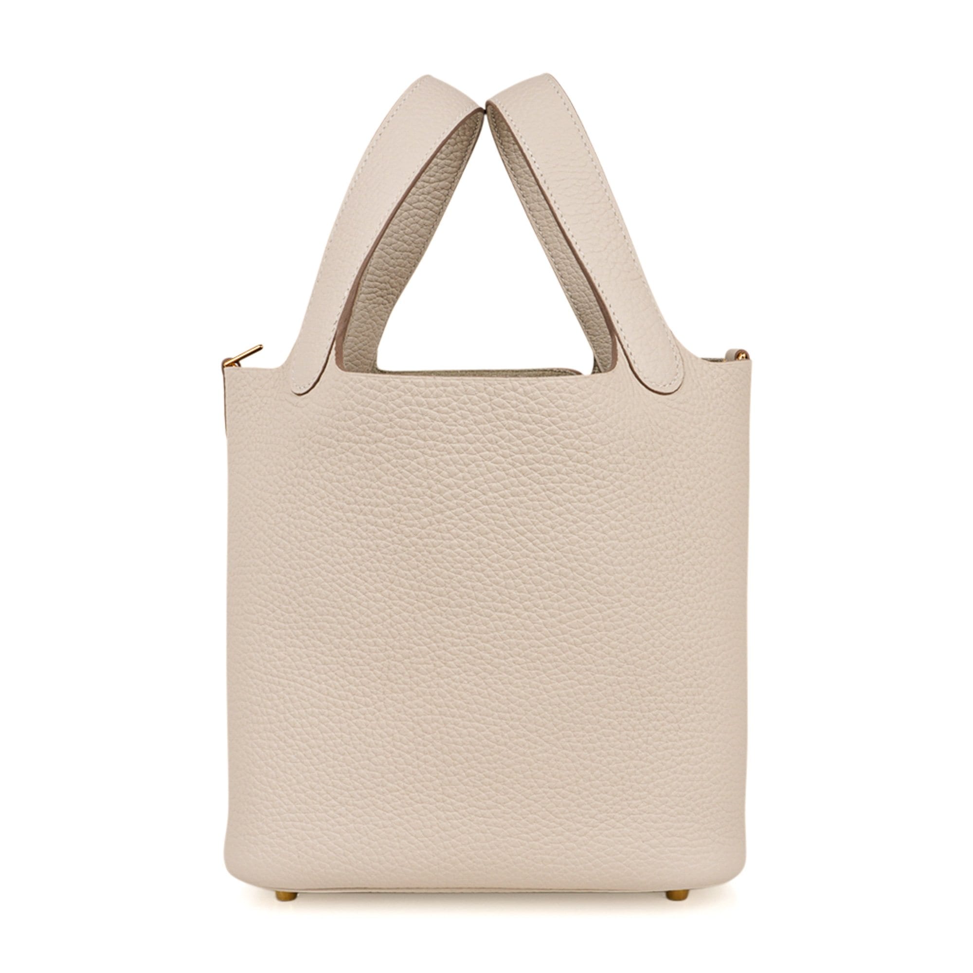 Lock 18 Bag Craie Gold Hardware Clemence Leather