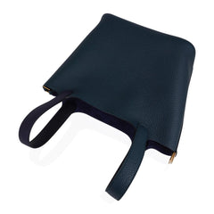 Picotin Lock 18 Bag Vert Cypress / Blue Nuit / Black Tote Clemence Gold