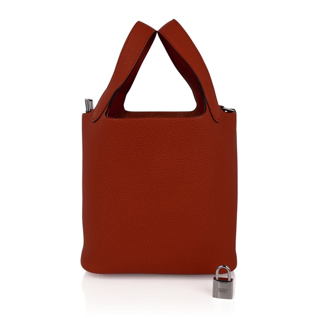 Picotin Lock 18 Bag Cuivre Palladium Hardware Clemence Leather
