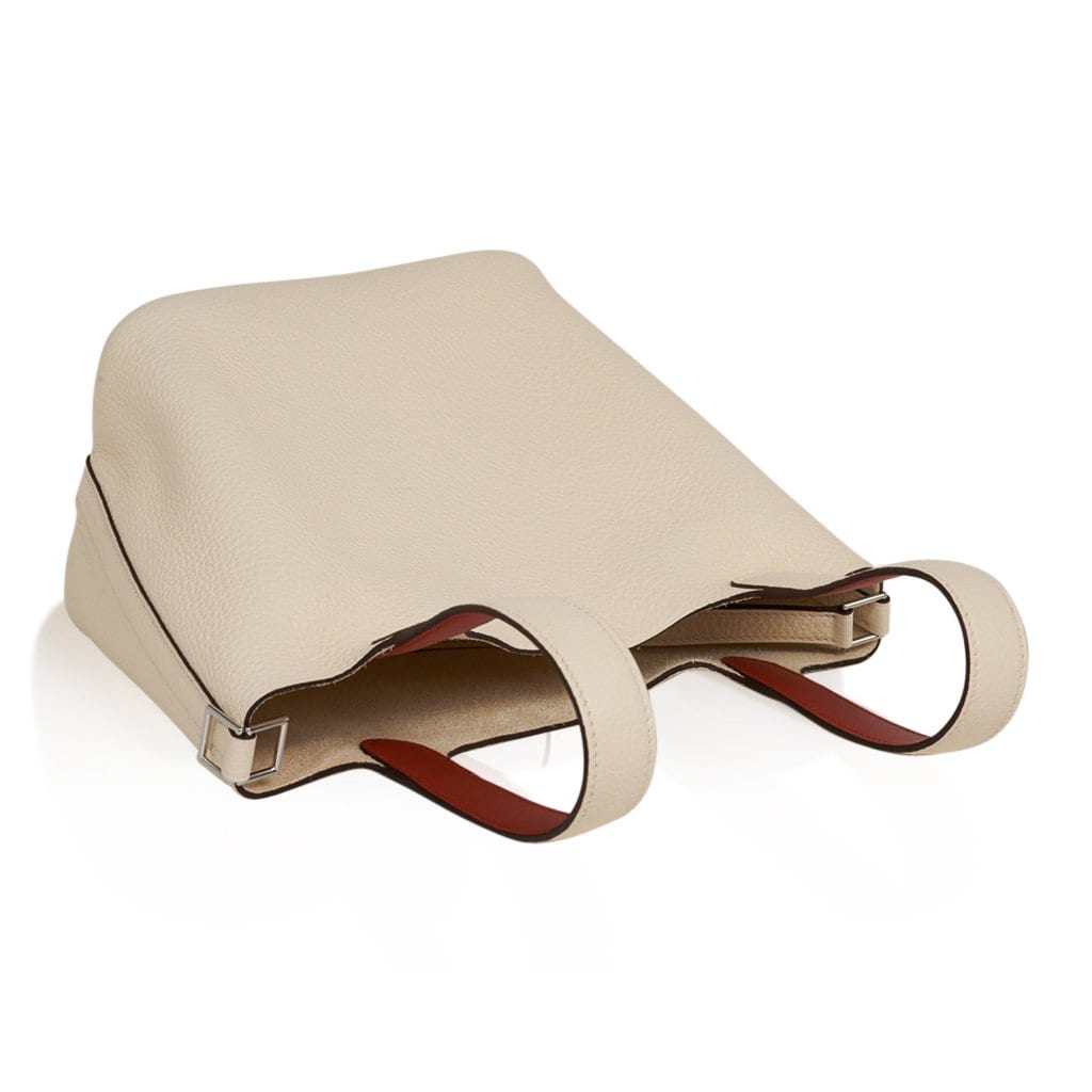 Picotin Lock 18 Eclat Bag Nata / Terre Battue Tote Clemence Palladium