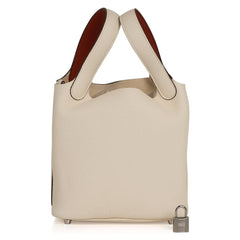 Picotin Lock 18 Eclat Bag Nata / Terre Battue Tote Clemence Palladium