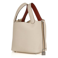 Picotin Lock 18 Eclat Bag Nata / Terre Battue Tote Clemence Palladium