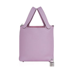 Picotin Lock 18 Mauve Sylvestre Bag Palladium Hardware