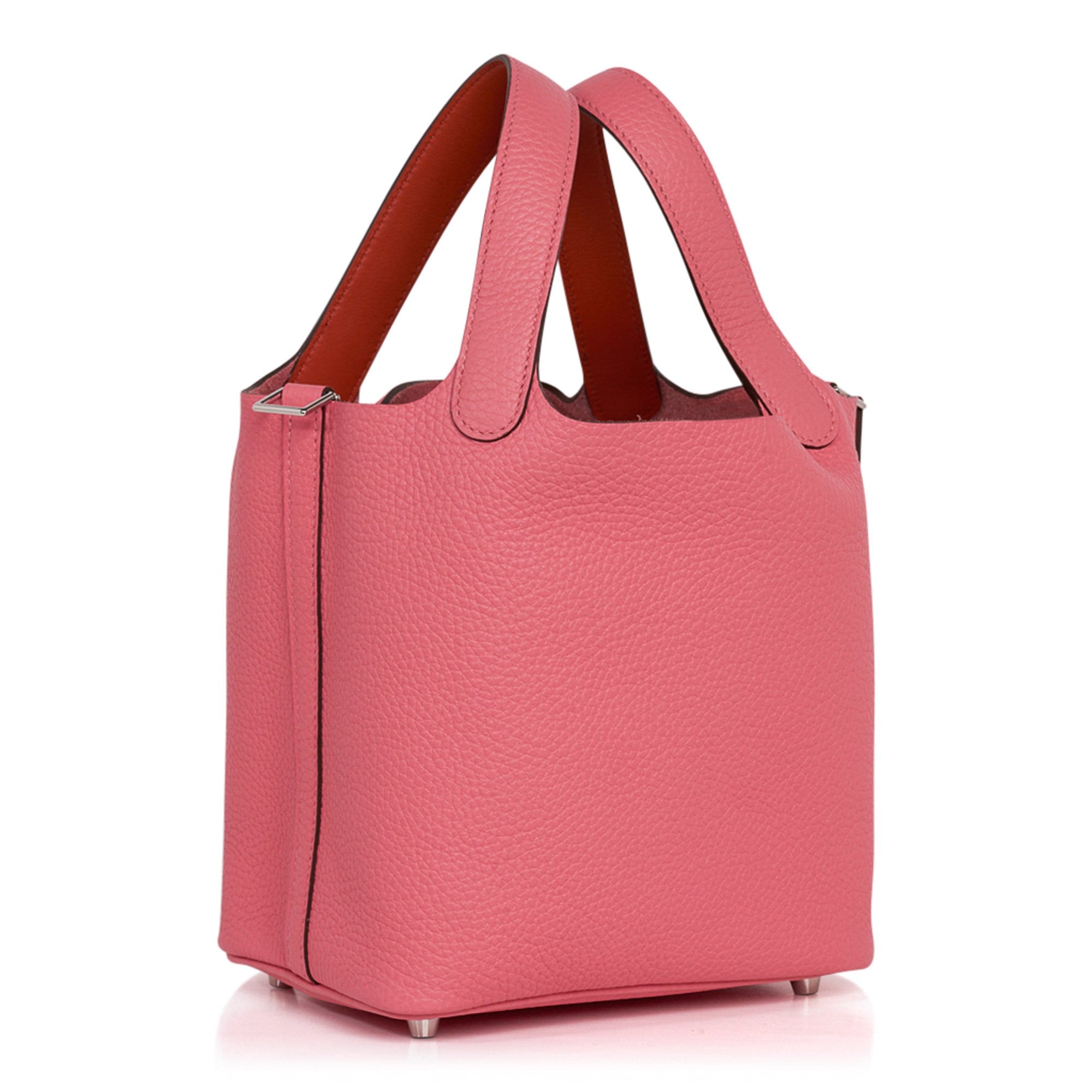 Picotin Lock 18 Eclat Bag Rose Azalee / Terre Battue Tote Clemence Palladium