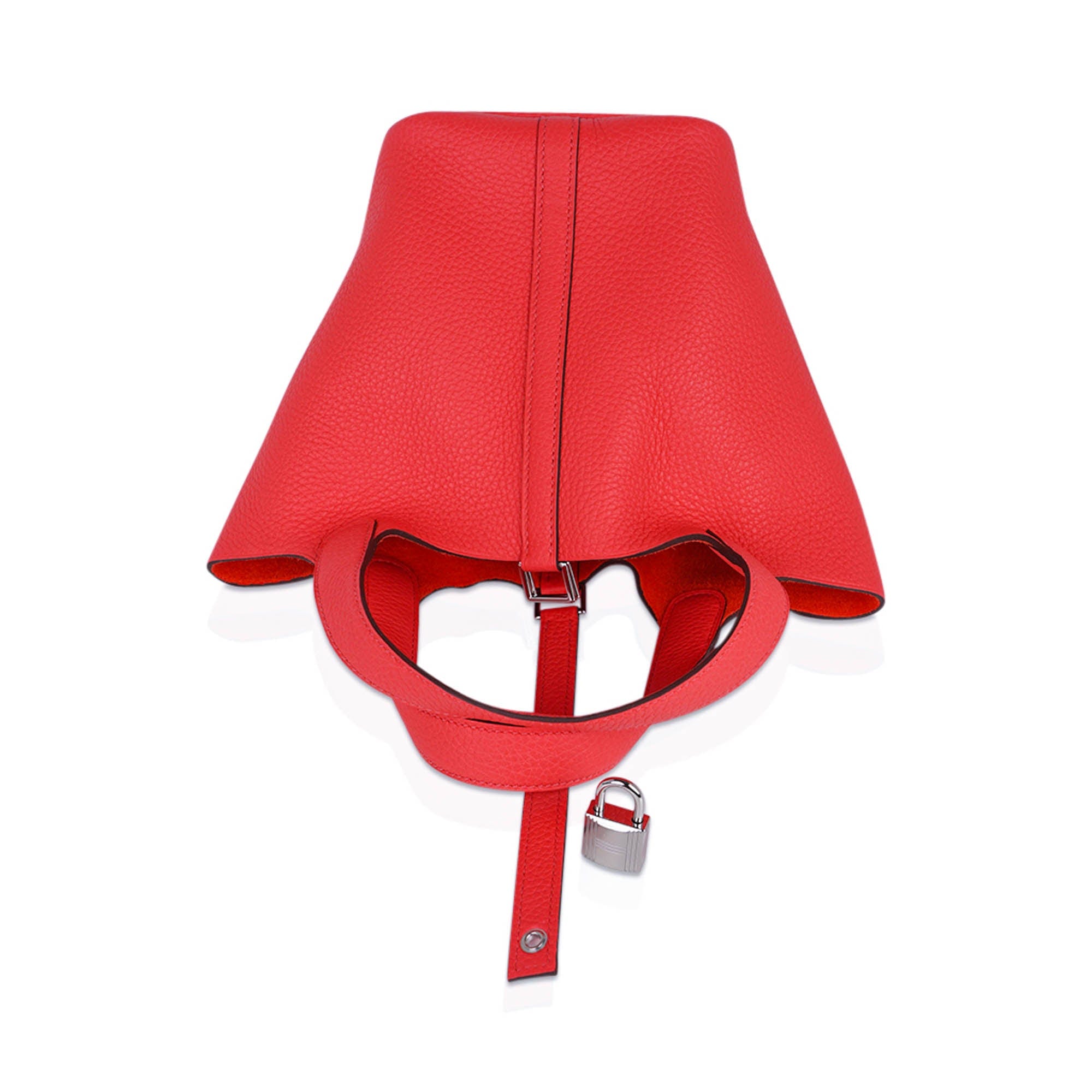 Picotin Lock 18 Rose Mexico Bag with Palladium Hardware