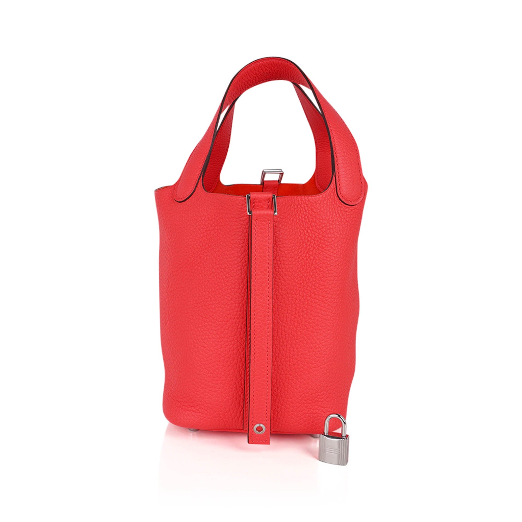 Picotin Lock 18 Rose Mexico Bag with Palladium Hardware