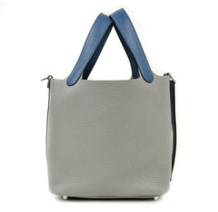 Picotin Lock Touch Bag 18cm Gris Mouette Blue Agate Limited Edition New
