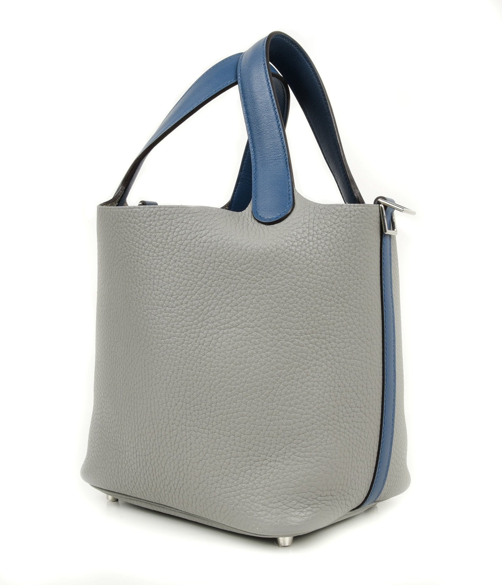 Picotin Lock Touch Bag 18cm Gris Mouette Blue Agate Limited Edition New