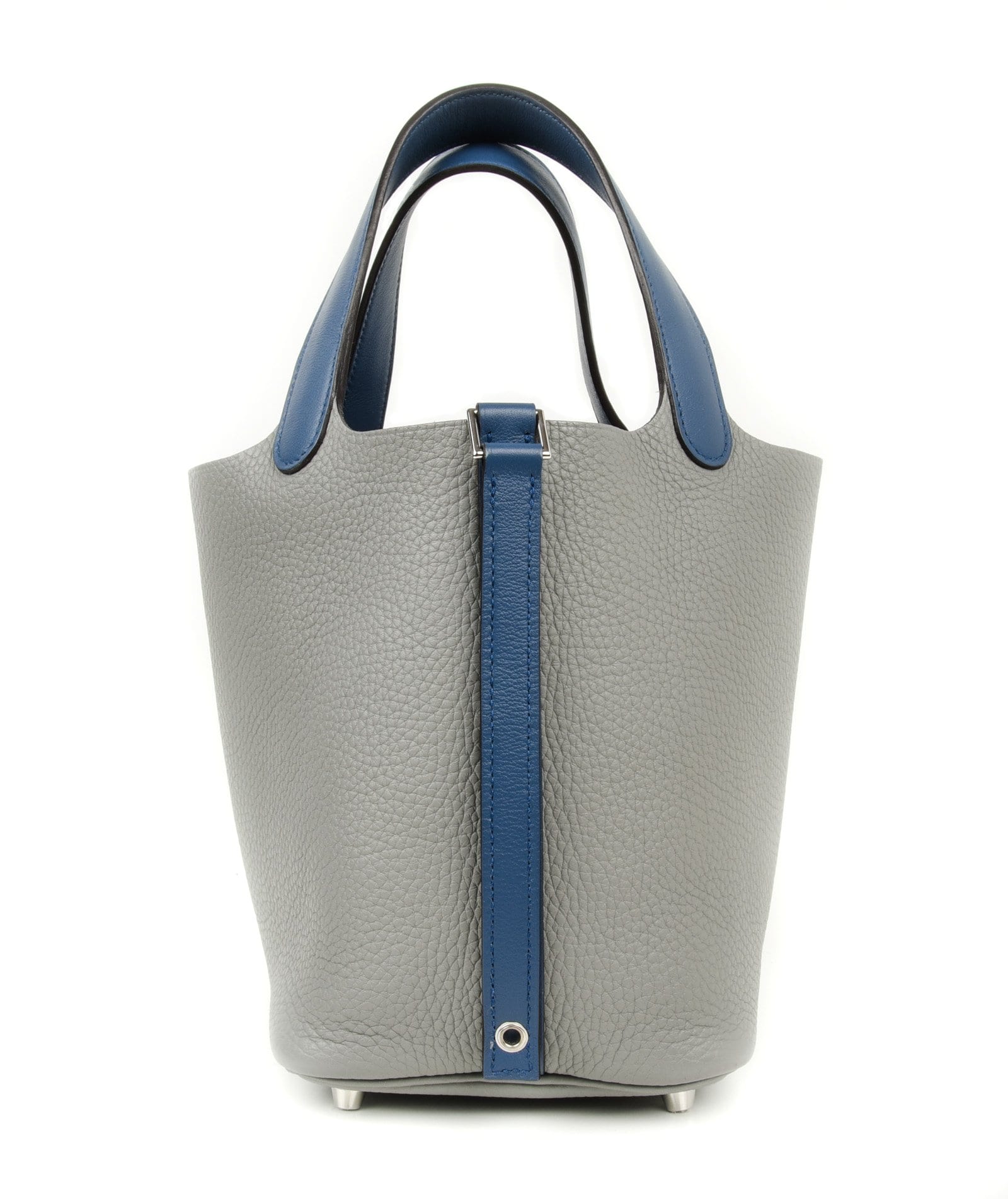 Picotin Lock Touch Bag 18cm Gris Mouette Blue Agate Limited Edition New