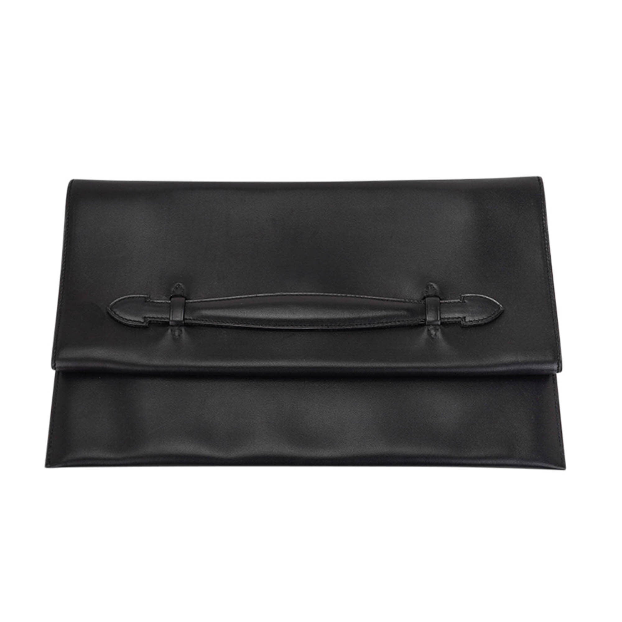 Piplat Clutch Bag Black Evercolor Leather