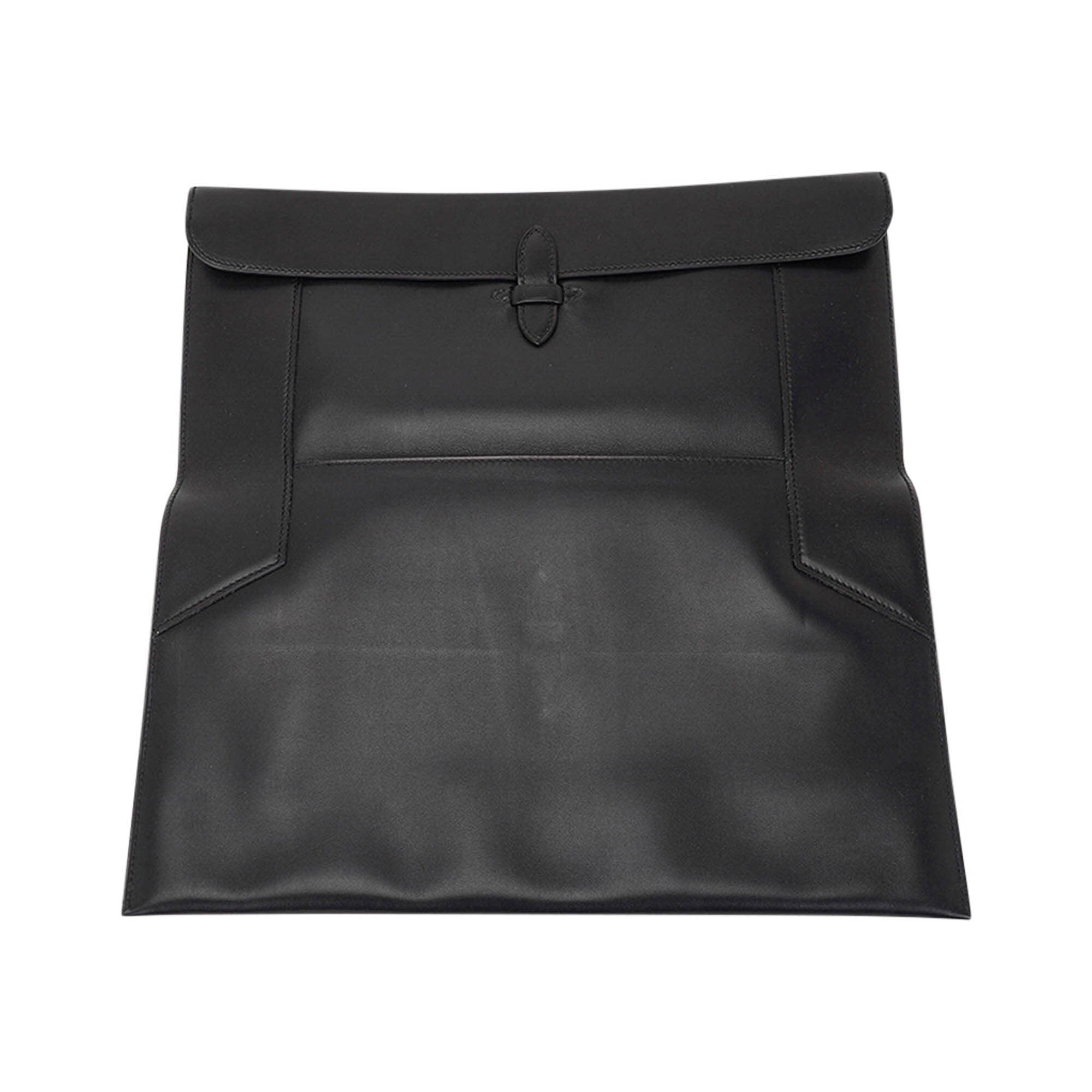 Piplat Clutch Bag Black Evercolor Leather