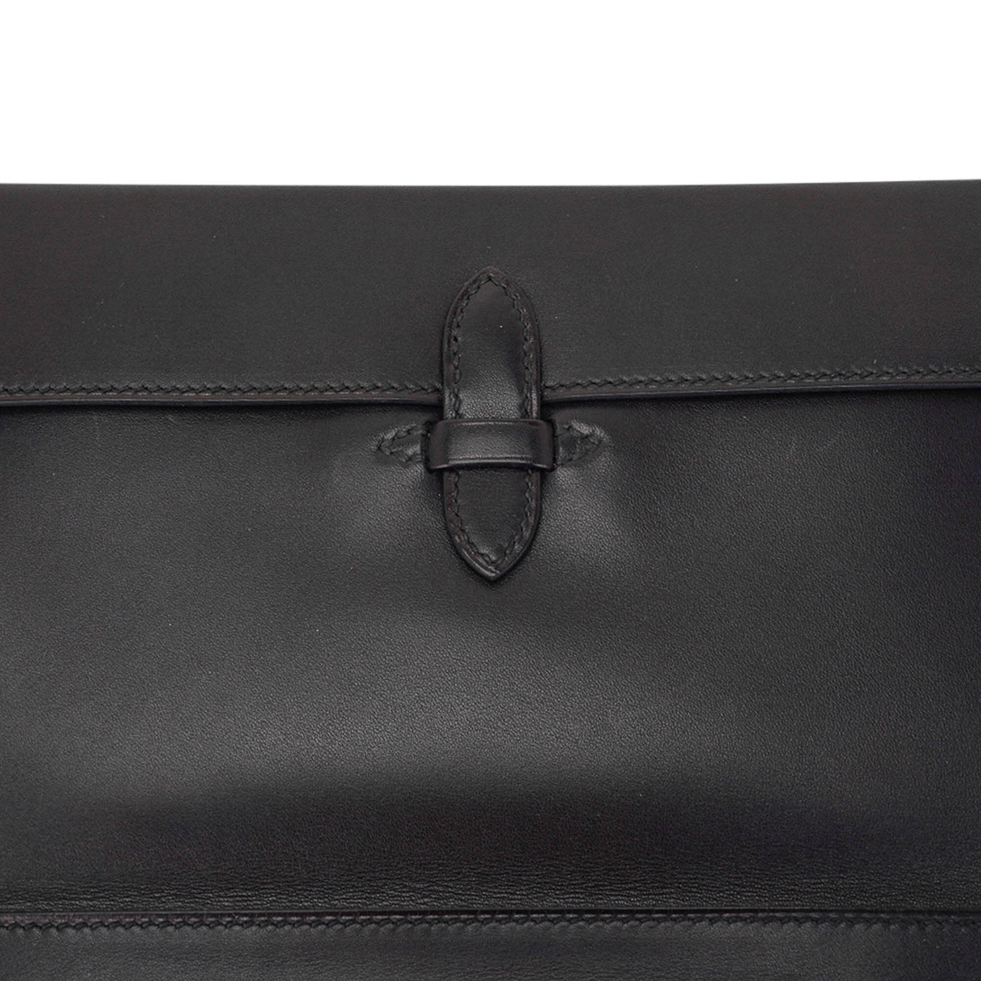Piplat Clutch Bag Black Evercolor Leather
